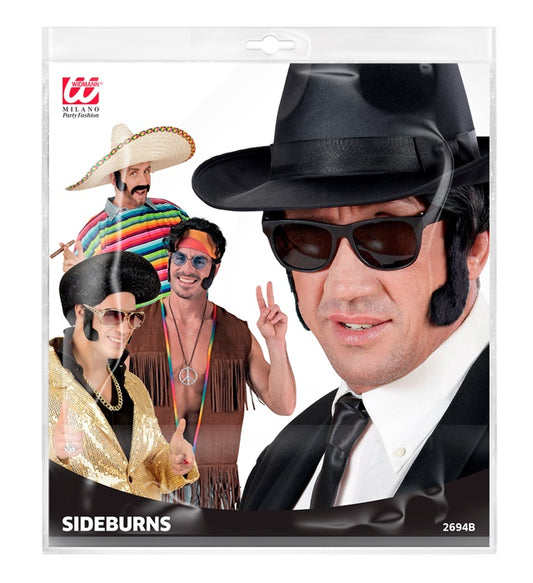 Realistische Koteletten als Kostümzubehör für Fasnacht und Karneval