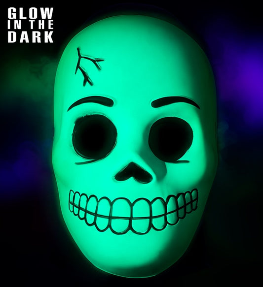 Im Dunkeln leuchtende Totenkopfmaske aus EVA für Halloween und Fasnacht