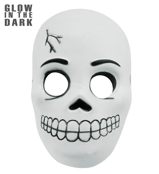 Im Dunkeln leuchtende Totenkopfmaske aus EVA für Halloween und Fasnacht