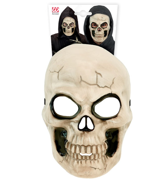 Totenkopfmaske aus Kunststoff für Erwachsene in realistischer Optik