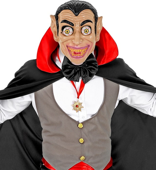 Vampirmaske aus Hardplastik mit wackelnden Augen für Halloween und Fasnacht