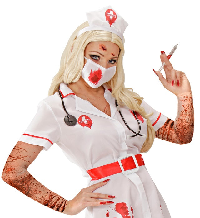 Realistische Tattooärmel mit verwundeter Haut für Halloween-Kostüm
