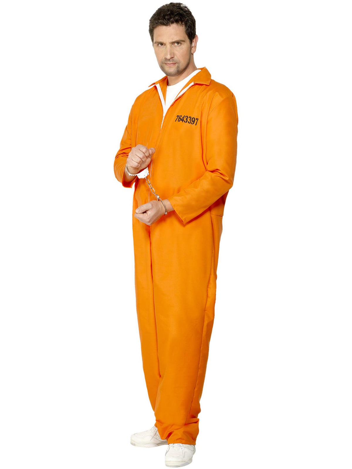 Smiffys CONVICT Escaped Prisoner Costume, Orange CS für Unisex