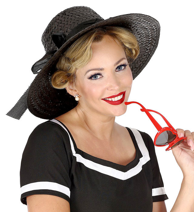 Mayfair Lady Strohhut mit eleganter Schleife in verschiedenen Farben