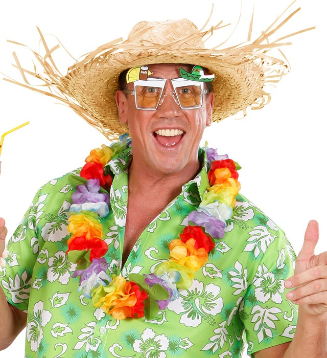 Gringo Strohhut in Naturfarbe auf weißem Hintergrund
