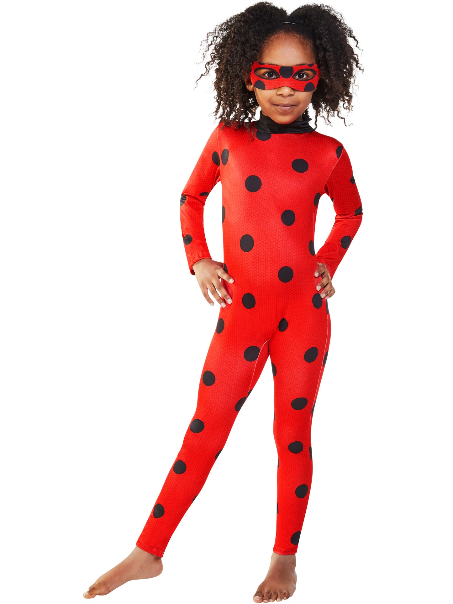 Rubies Miraculous Ladybug Kinderkostüm für Mädchen mit Overall und Maske – Rückansicht