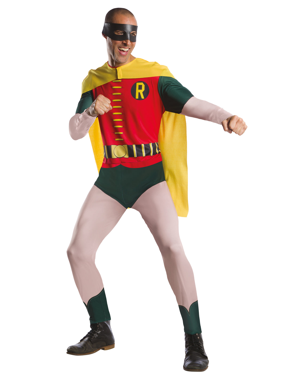 Rubies Robin Kostüm für Herren mit Overall, Umhang und Maske – Batman (DC)