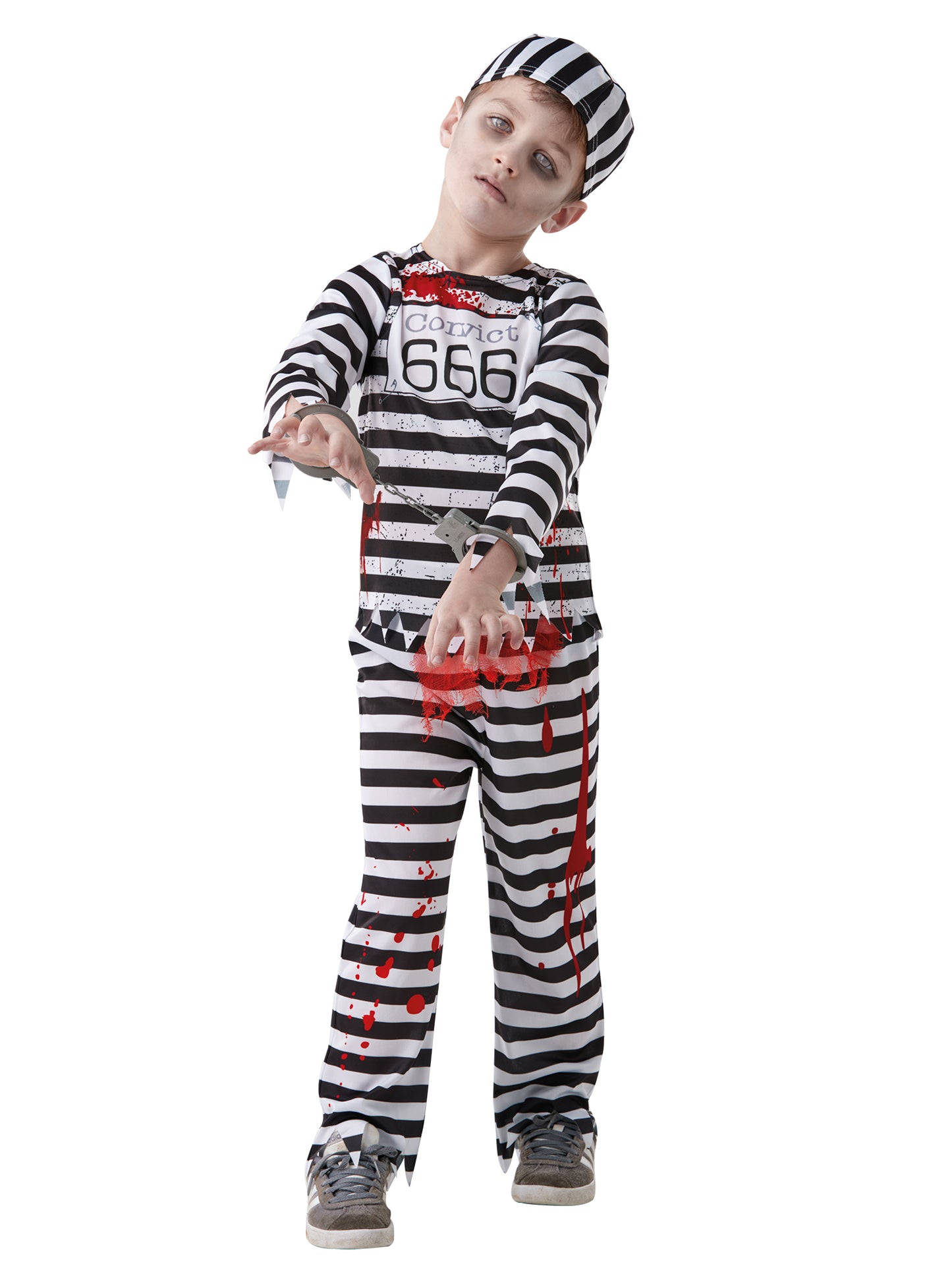 Rubies Zombie-Convict-Kinderkostüm für Jungen mit Top, Hose und Hut