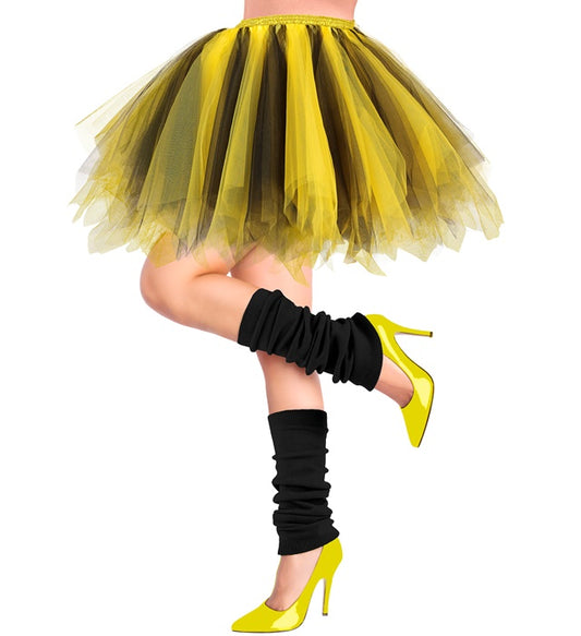 "GELB-SCHWARZES TUTU" mit Innentasche für LED-Lichter Diverse Farben