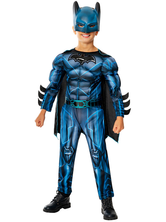 Batman Bat-Tech Deluxe Kinderkostüm von Rubies mit Maske und Umhang – Produktansicht