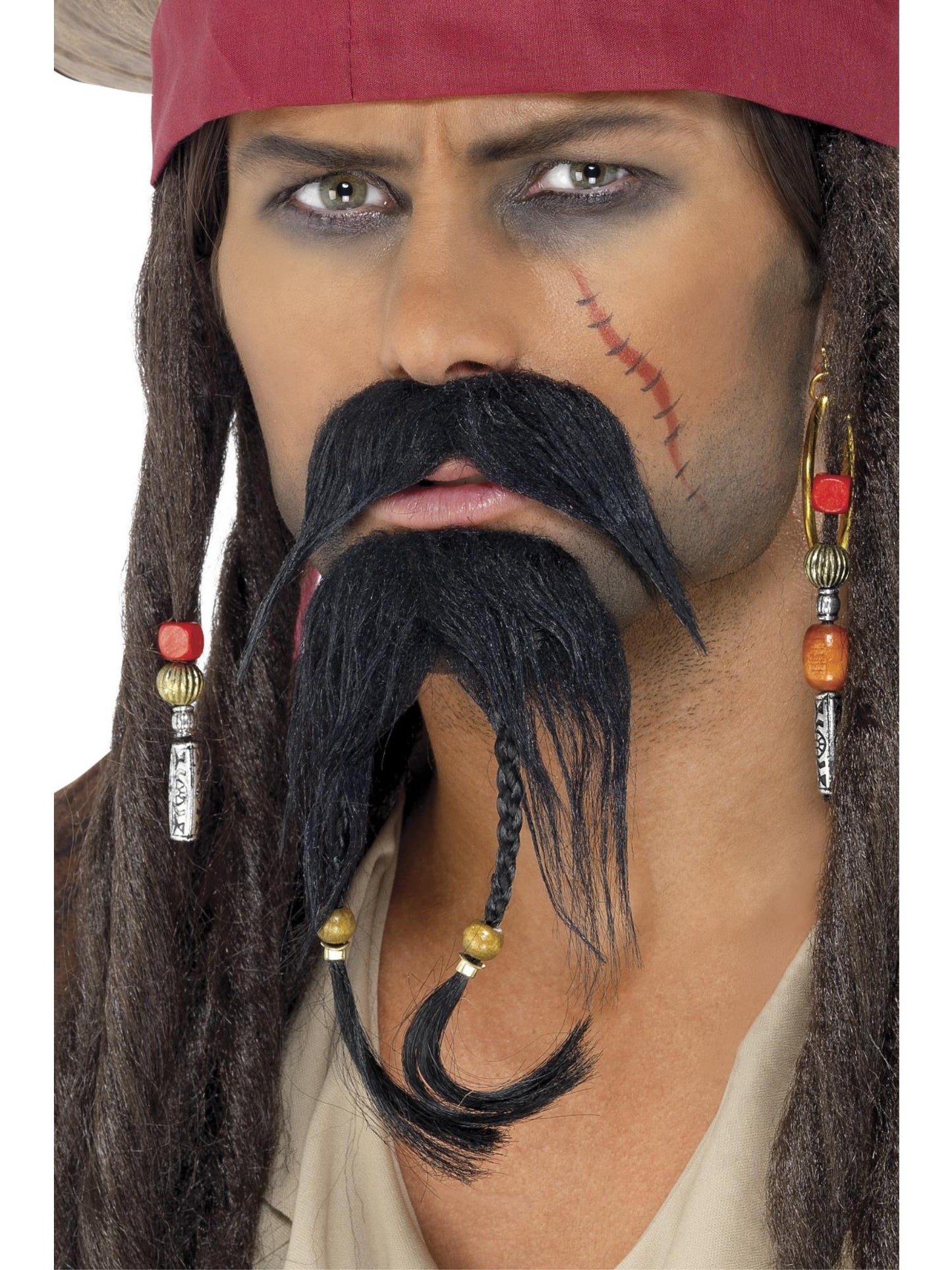 Smiffys Pirate Facial Hair Set, Black CD für Herren