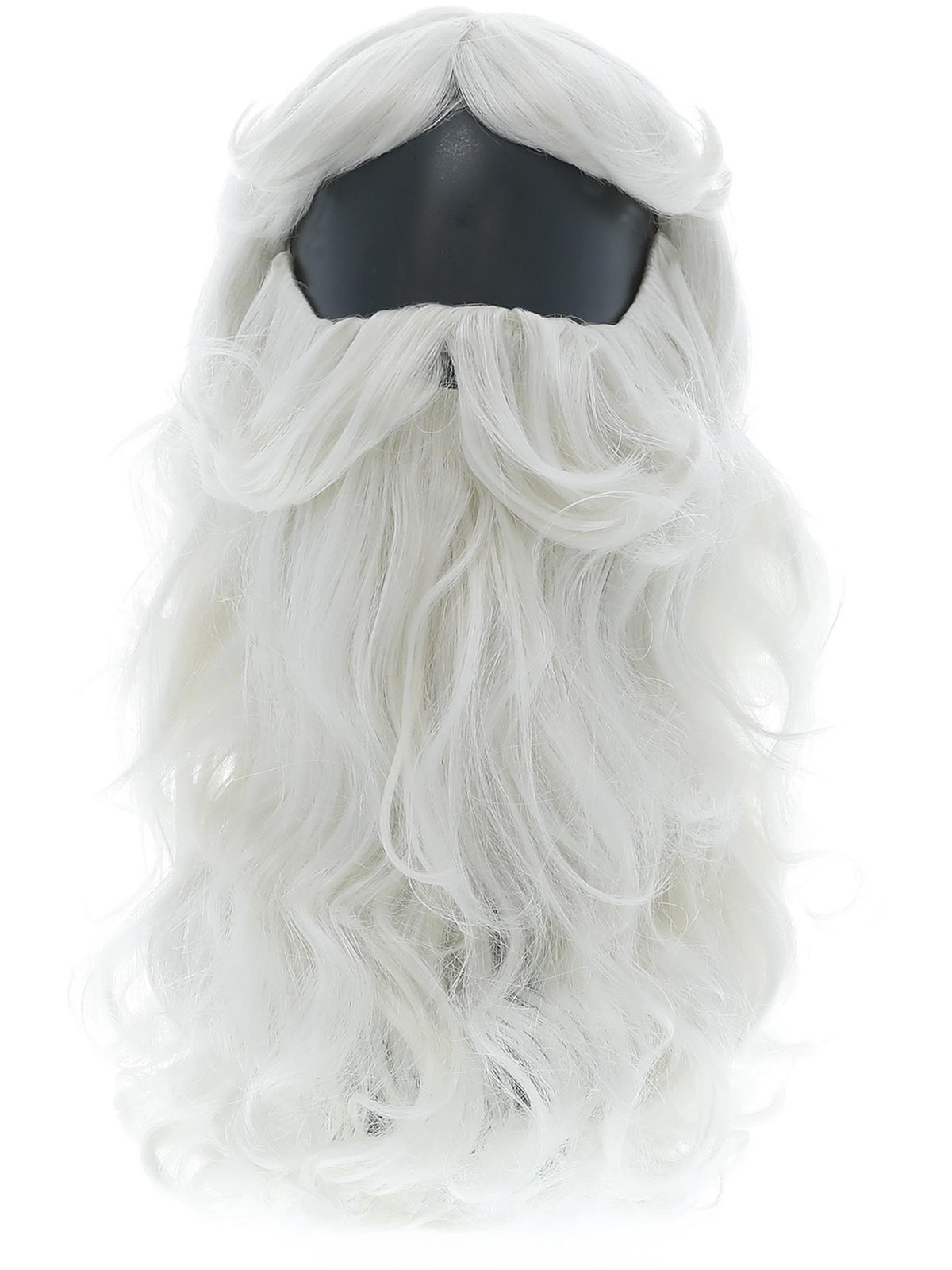 Smiffys Santa Perücke und Bart Set weiss 38 cm für Erwachsene – Detailansicht