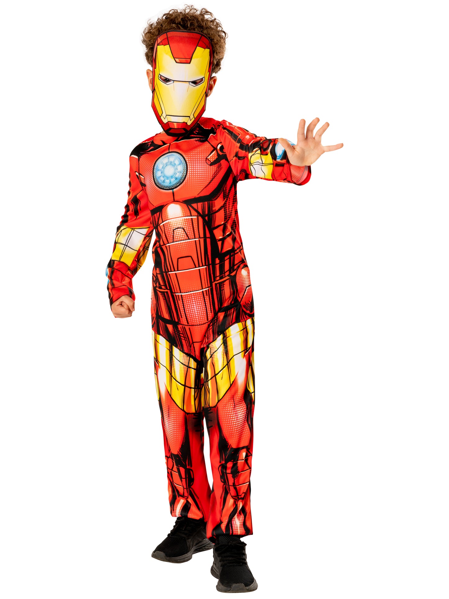 Rubies Iron Man Kinderkostüm mit Overall und Filzmaske – Seitenansicht