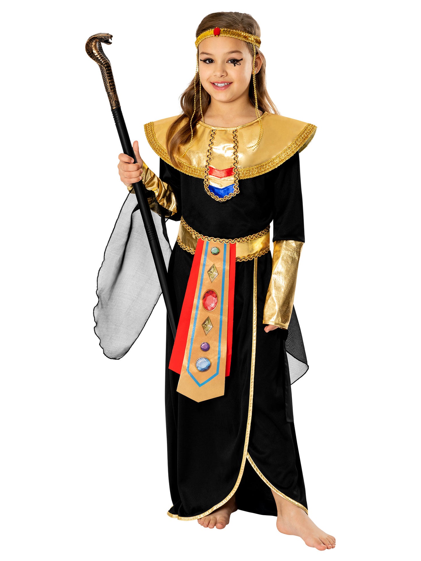 Rubies Black Female Pharaoh Kinderkostüm für Mädchen – Rückansicht