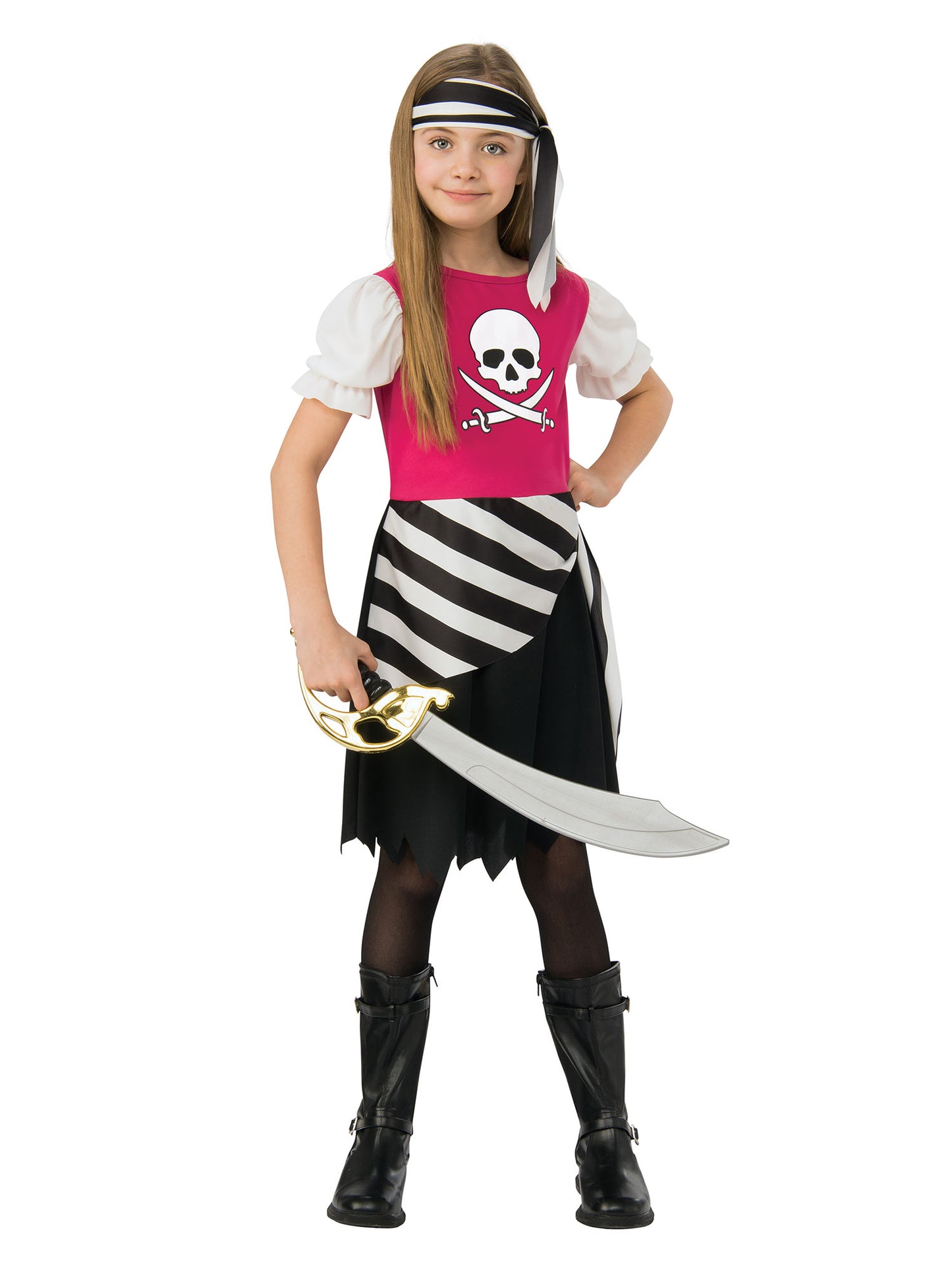 Rubies Pirate Girl Piratenkostüm für Mädchen mit Kleid und Kopftuch