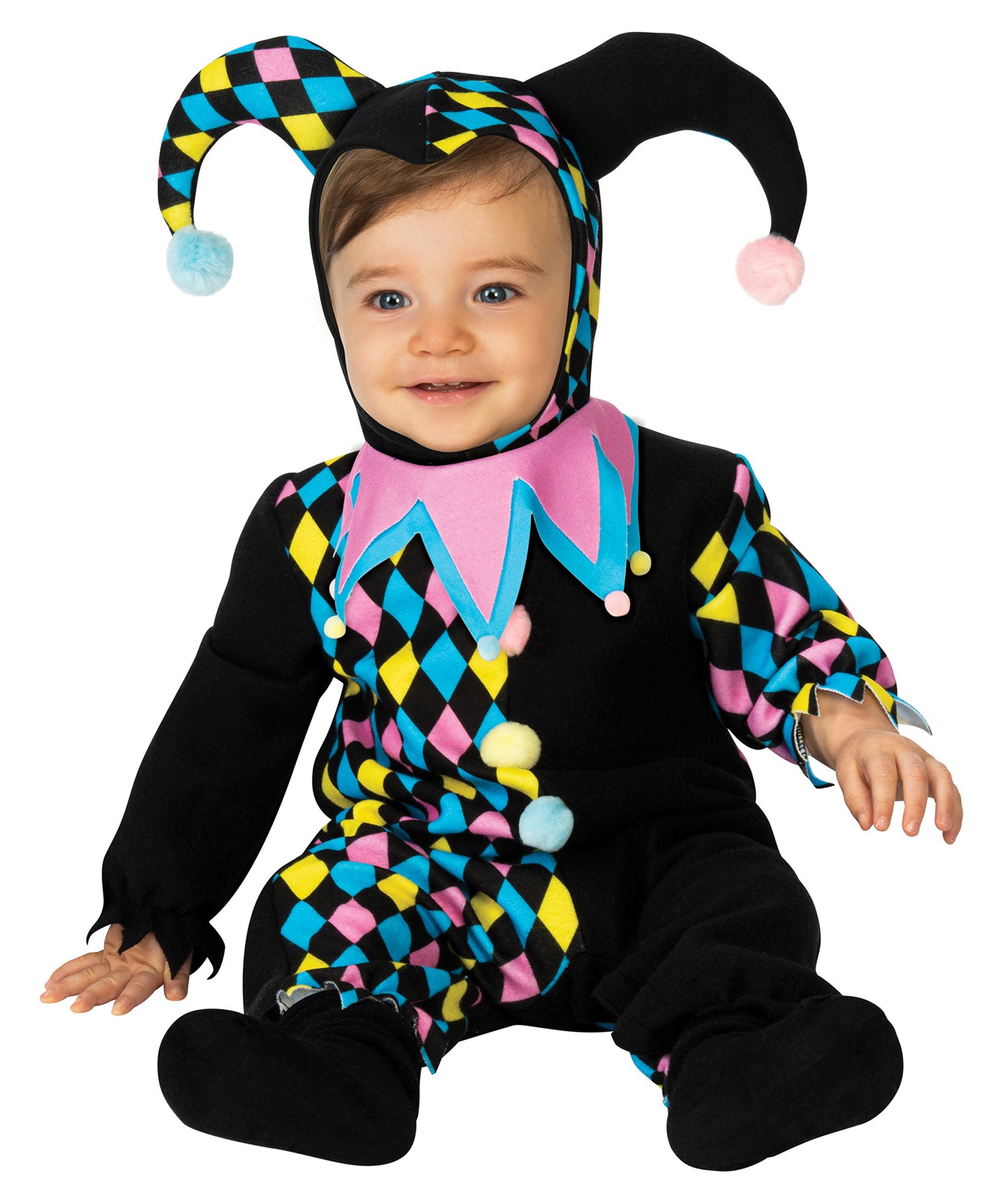 Rubies Jester Kinderkostüm für Jungen mit Onesie und Hut