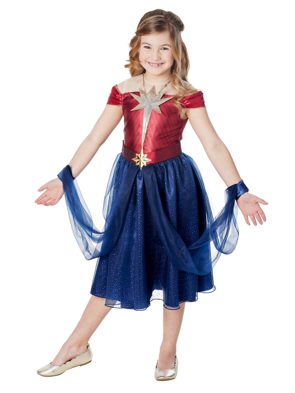 Rubies Captain Marvel Dress Kinderkostüm für Mädchen