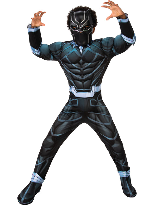 Rubies Black Panther Deluxe Kinderkostüm für Jungen mit Maske – Produktansicht