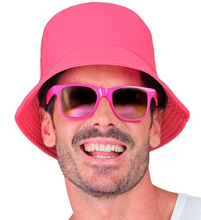 Neon pinker Anglerhut als farbenfrohes Fasnacht-Accessoire