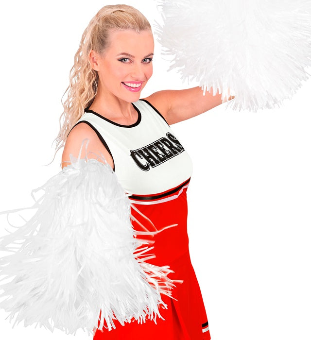 Weisser Pompon als Kostüm-Accessoire für Fasnacht und Karneval