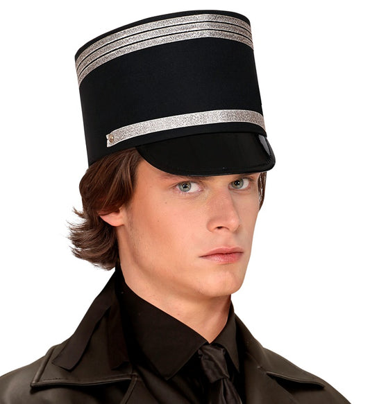 Schwarzer Franz Gendarmen Kepi als Fasnachtskostüm-Zubehör