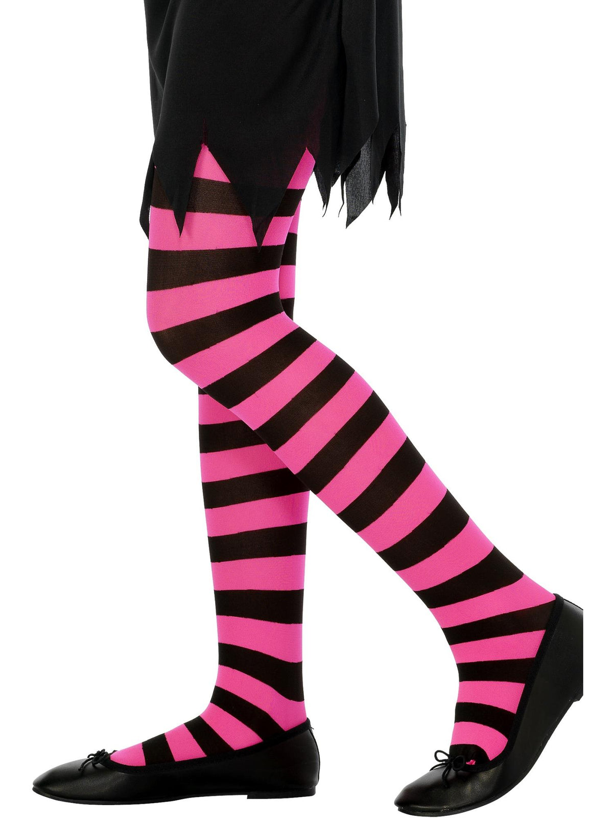 Smiffys Tights, Black & Fuchsia für Mädchen