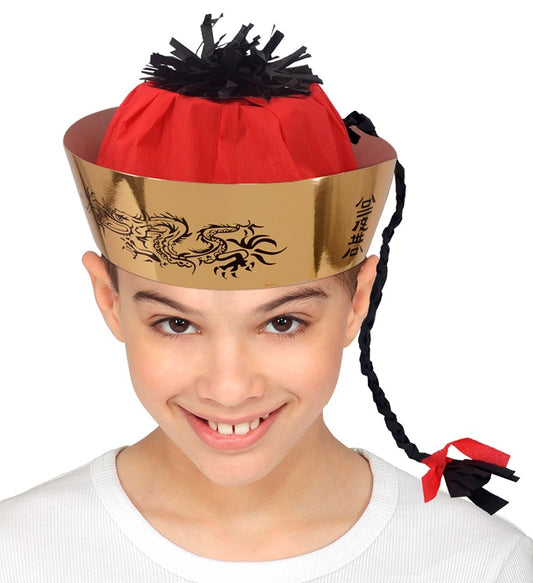 Leichter Chinesenhut aus Pappe für Fasnacht und Mottoparty