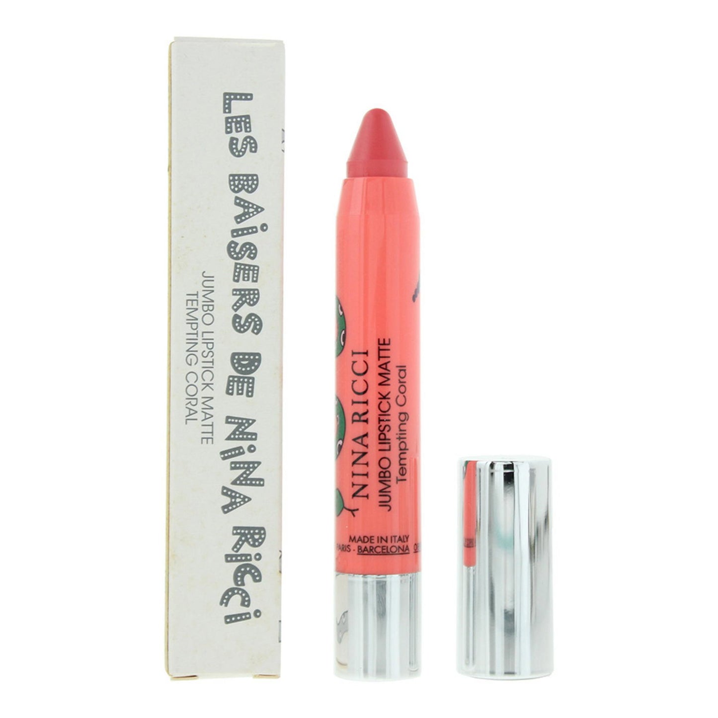 Nina Ricci, Jumbo Lipstick Matte, Matt, Creme-Lippenstift, Verlockende Koralle, 2.5 g