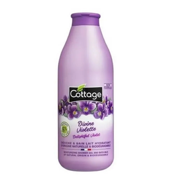 COTTAGE COTTAGE Divine Violette Milk Duschgel 750 ml milde Reinigung mit Duft