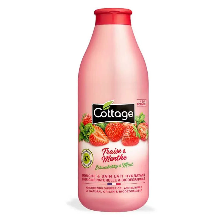 COTTAGE COTTAGE Feuchtigkeitsspendende Duschmilch Erdbeere Minze 750 ml Kosmetik