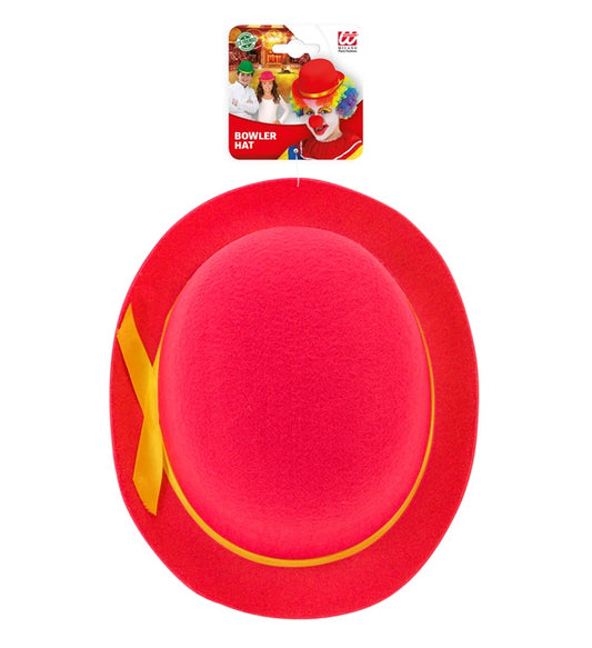 Pink Melonen-Clownmütze aus Filz für Fasnacht und Karneval