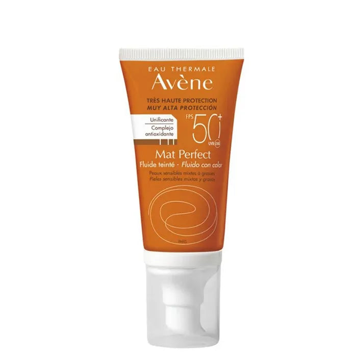 AVÈNE AVÈNE Mat Perfect Fluid 50+ With Colour 50 ml leichte getönte Pflege Kosmetik
