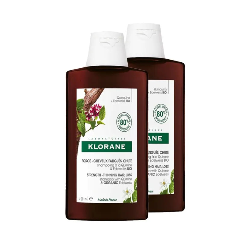 KLORANE KLORANE Shampoo mit Quinine und Bio-Edelweiß 2 x 400 ml
