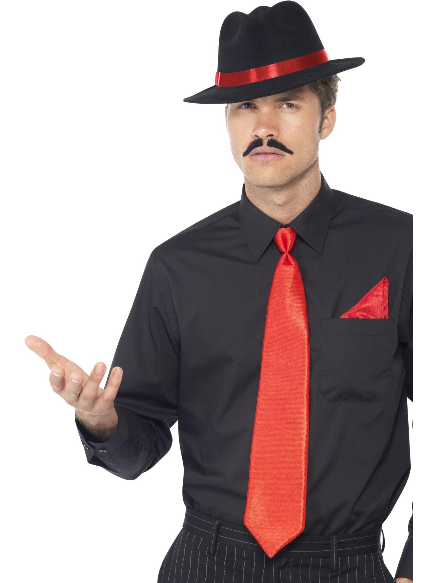 Smiffys Gangster Kit, Red HA für Herren