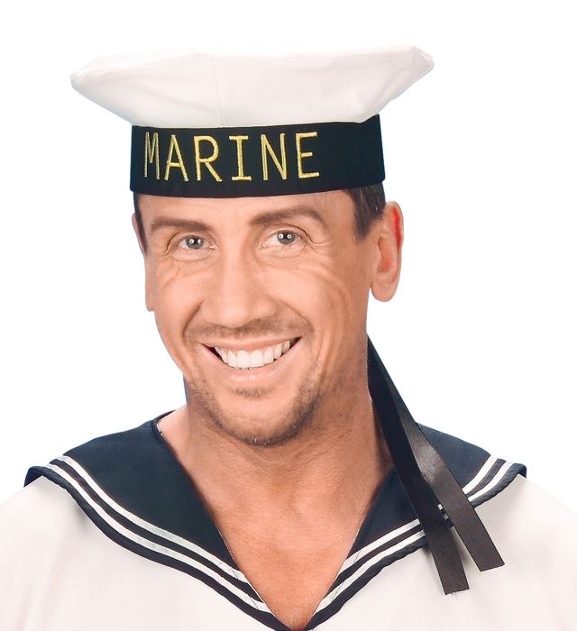 Klassische Marine-Mütze als Kostümzubehör für Fasnacht und Karneval