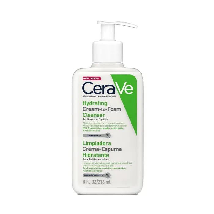 CERAVE CERAVE Hydrating Cream-To-Foam Cleanser für normale bis trockene Haut 236 ml Reinigung