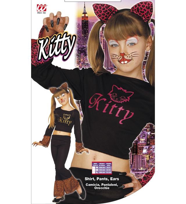 KITTY sort. in 2 Farben (Bluse, Hose, Ohren)