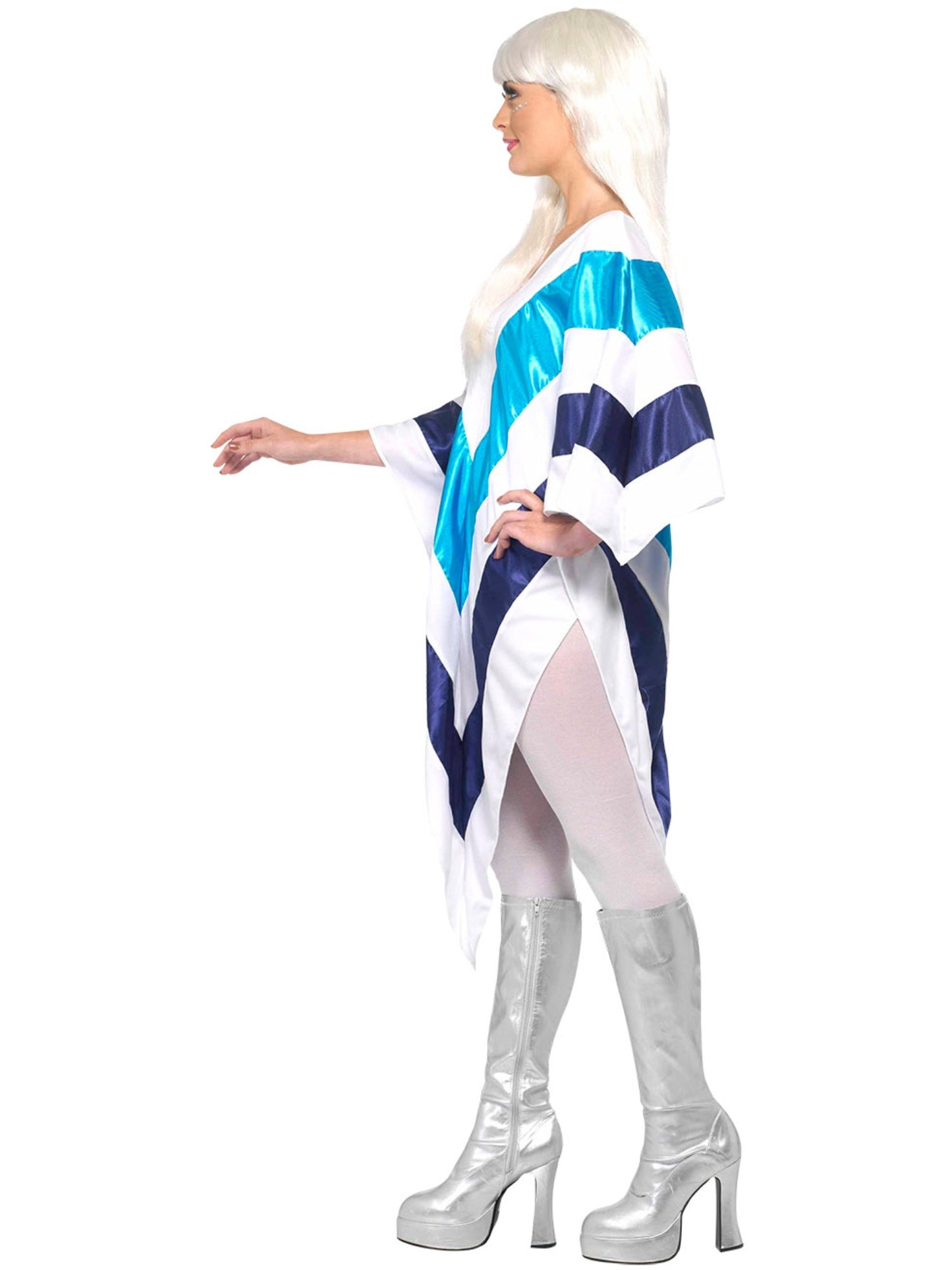 Smiffys DISCO Super Trooper Poncho, White CS für Unisex