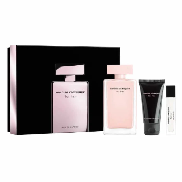 NARCISO RODRIGUEZ NARCISO RODRIGUEZ For Her Eau de Parfum Spray 100 ml Set 3 Artikel Parfüm