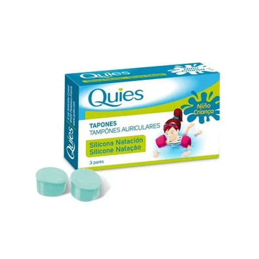 QUIES QUIES Kinder Silikon Schwimmstopfen 6 Stück Schwimmschutz Ohrenschutz Kosmetik