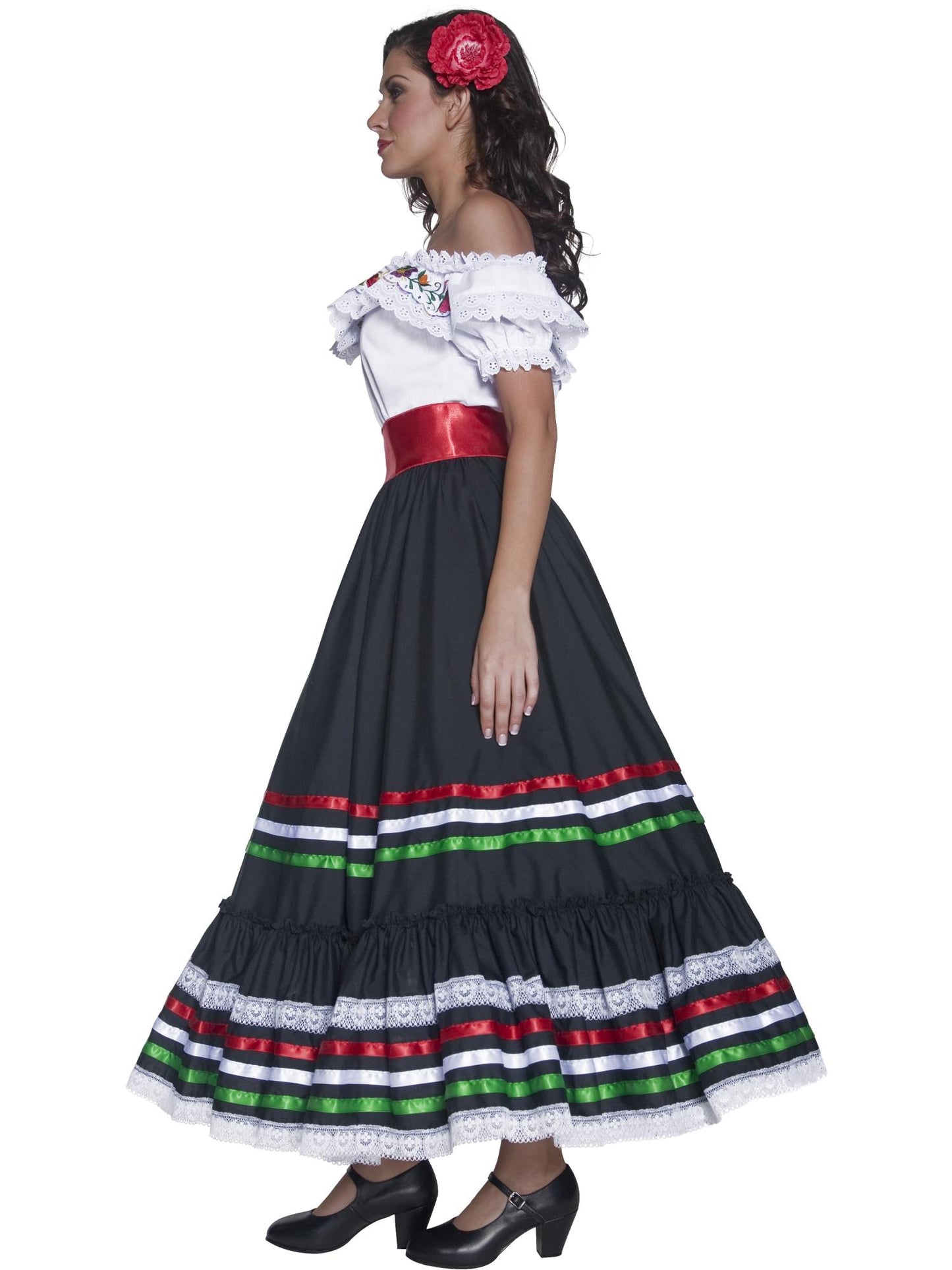 Smiffys Authentic Western Sexy Senorita Costume, Black & W CS für Damen