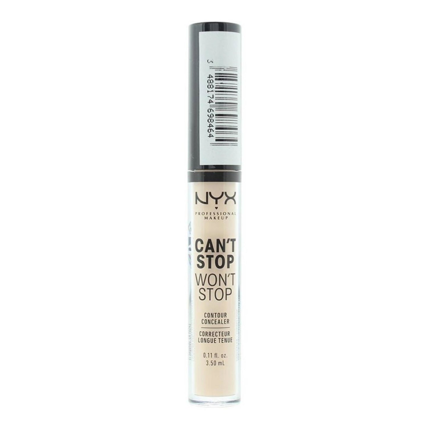 Nyx Nyx, Can't Stop Won't Stop, Vegan, Matt, Flüssig-Concealer, Helles Elfenbein, 3.5 ml Regular
