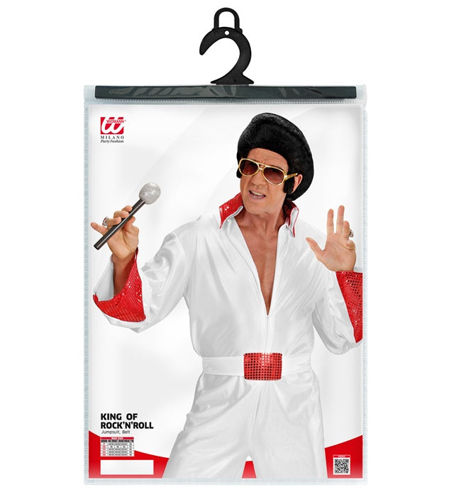 Kostüm König des Rock and Rolls mit Paillettenstickerei und Gürtel auf Fasnacht