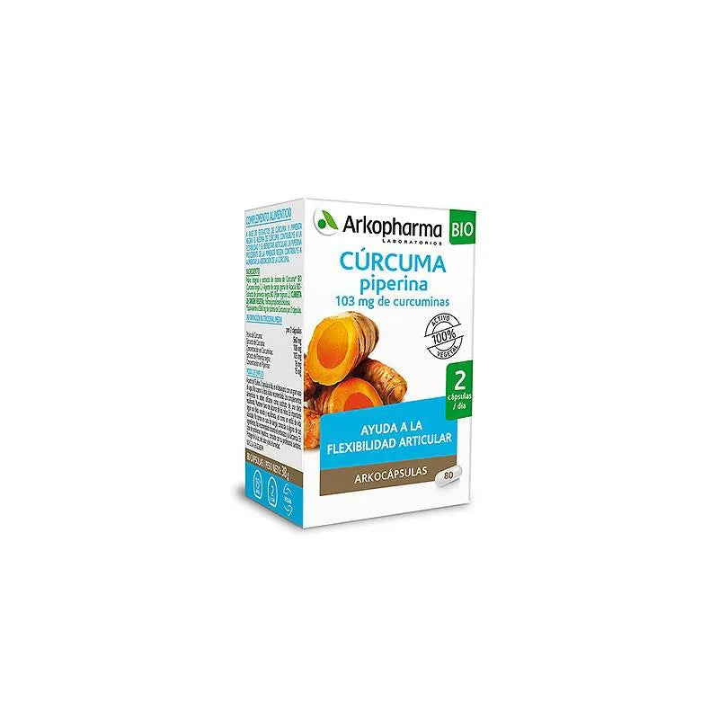 Arkopharma Turmeric Piperine 80 Kapseln Nahrungsergänzungsmittel