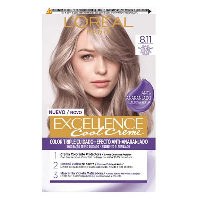 L'OREAL PROFESSIONNEL L'OREAL PROFESSIONNEL Excellence Cool Creme 8.11 Light Ash Blonde 192 ml Haarfarbe