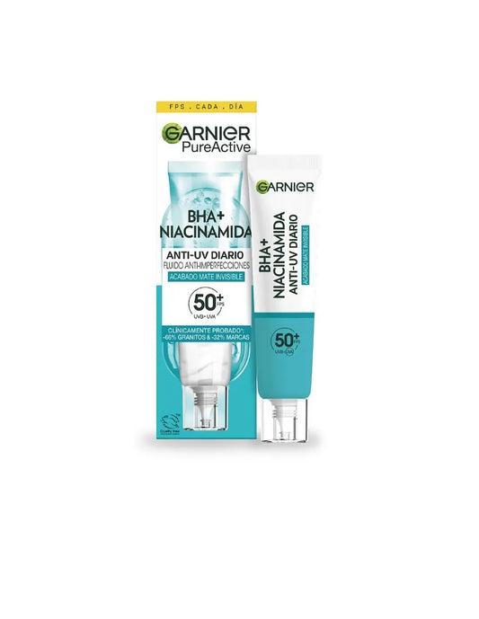 GARNIER GARNIER Pure Active BHA Niacinamid Fluid gegen Unreinheiten LSF 50 40 ml Kosmetik