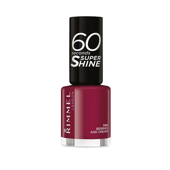 Rimmel London 60 Seconds Super Shine Nail Lacquer 340 Berries And Cream Nagellack