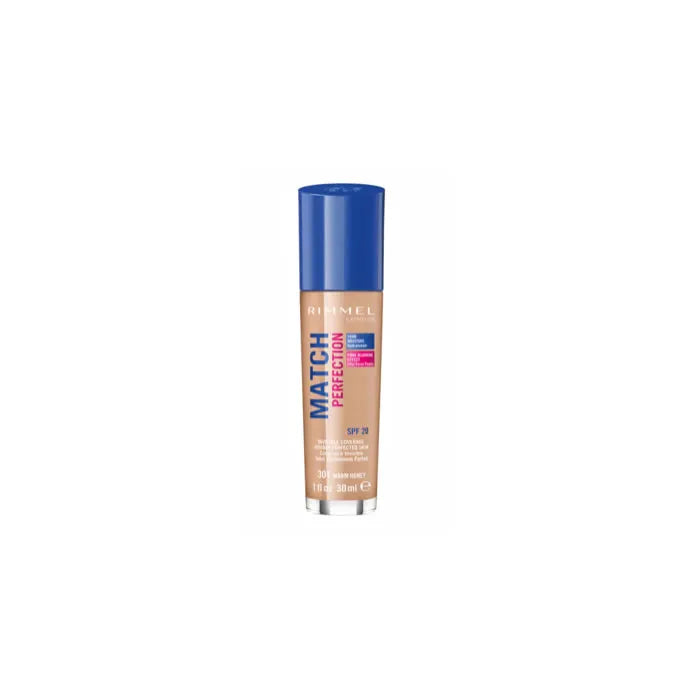 RIMMEL LONDON RIMMEL LONDON Match Perfection Foundation 301 Warm Honey flüssige Foundation