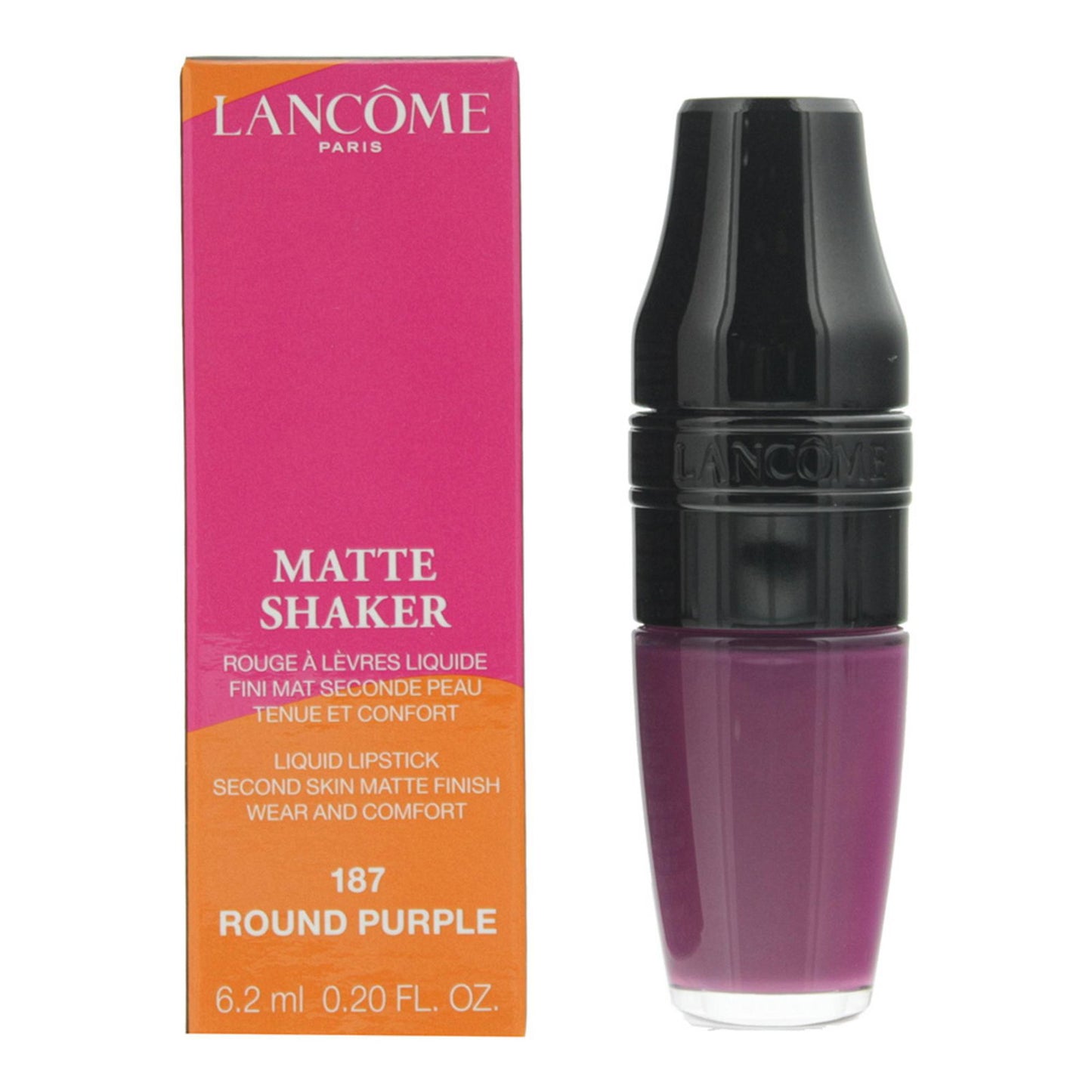 Lancome, Matte Shaker, Flüssiger Lippenstift, Flüssiger Lippenstift, 187, Rund lila, 6.2 ml