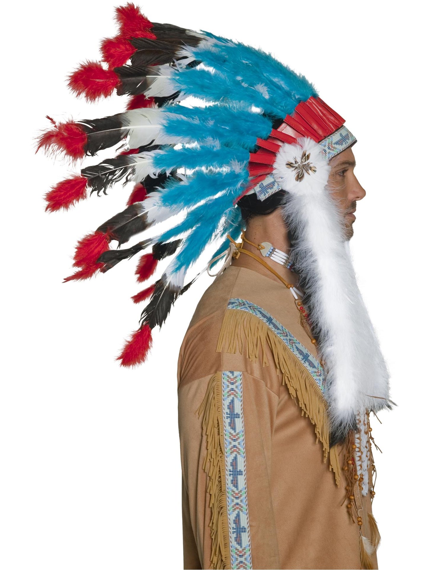 Smiffys Native American Inspired Headdress, Blue HA für Herren